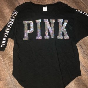 Pink raglan tee